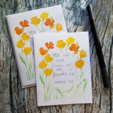 Load image into Gallery viewer, You Will Never Leave Us watercolor scripture card