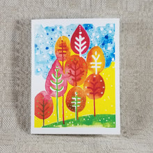 Load image into Gallery viewer, Cozy Autumn Woods watercolor card