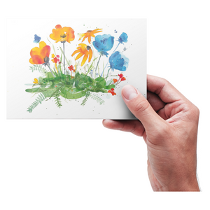 Wildflowers watercolor card